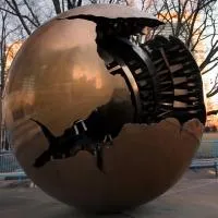 Шар пустотелый медь (198301) монтаж - сфера арт-объект ø 1000 мм. пустотелая  в Темрюке