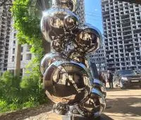 Скульптура из зеркальных шаров нержавеющая сталь (517531) поставка арт-объект  в Темрюке
