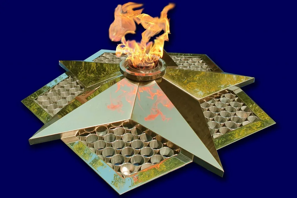 Вечный огонь в Темрюке красивое фото пламя газовой горелки для звезды вечного огня